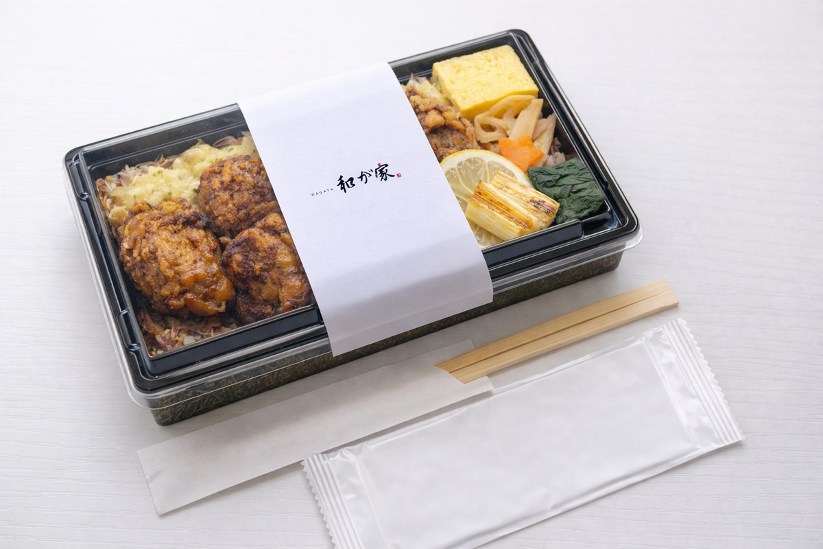 【鰹節】鶏の唐揚げと削り節の鰹節弁当